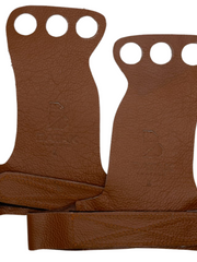 Load image into Gallery viewer, 3 Holes Premium Hand Grips | Batak Leather.
