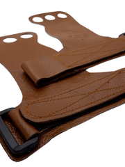 Load image into Gallery viewer, 3 Holes Premium Hand Grips | Batak Leather.
